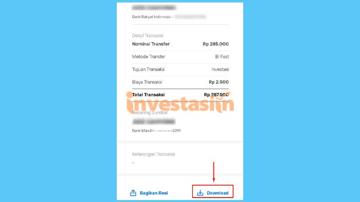 Download Bukti Transfer Mandiri