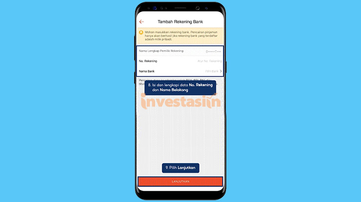 Isi Data Rekening Bank Untuk Cara Pinjam Uang di Shopee