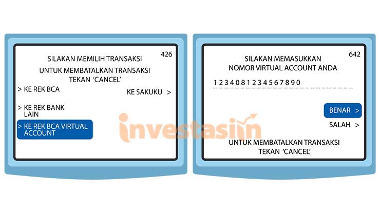 Transfer Virtual Account Lewat ATM BCA