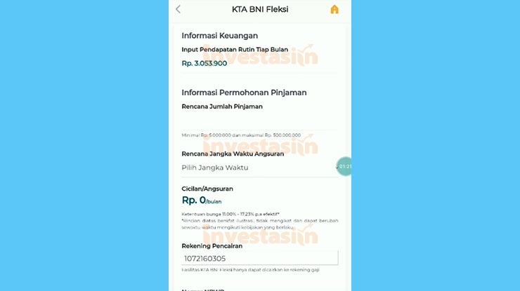 Masukan Data Pinjaman