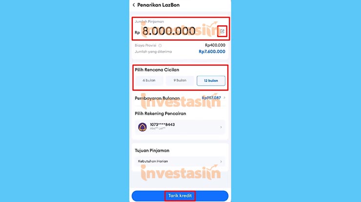 Masukan Informasi Pinjaman Untuk Cara Pinjam Uang di Lazada