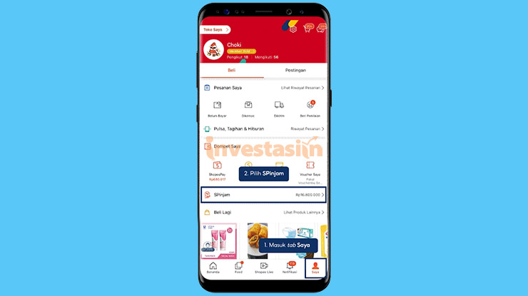 Pilih Menu SPinjam Untuk Cara Pinjam Uang di Shopee