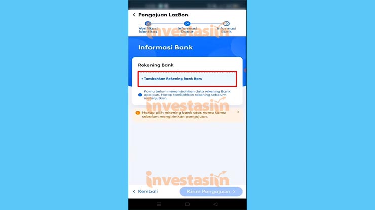 Tambahkan Rekening Bank Baru