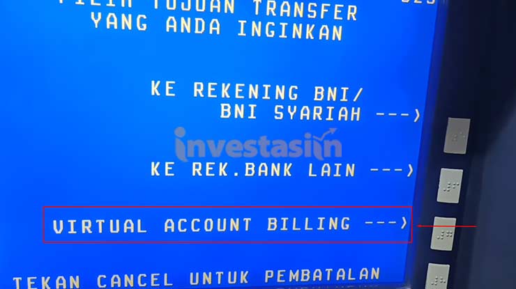 Transfer BNI ke DANA Lewat Mesin ATM