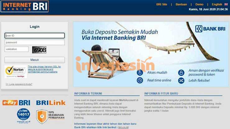 Transfer BRIVA Via Internet Banking