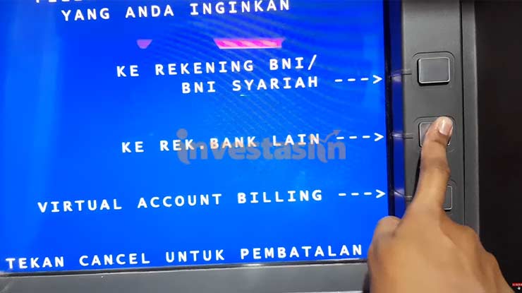 Transfer Lewat Mesin ATM