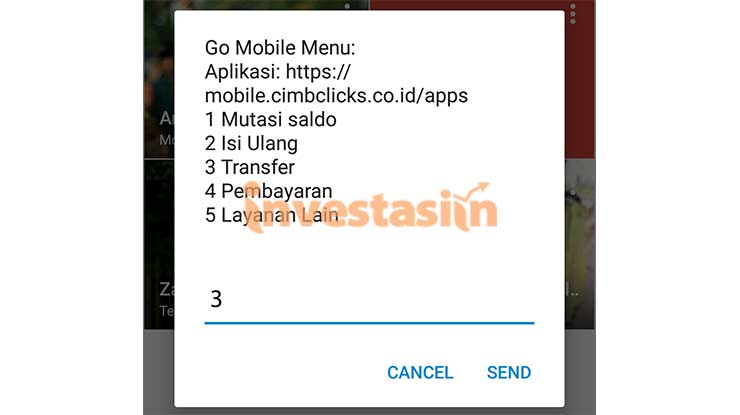 Transfer ke Rekening Ponsel CIMB Lewat SMS